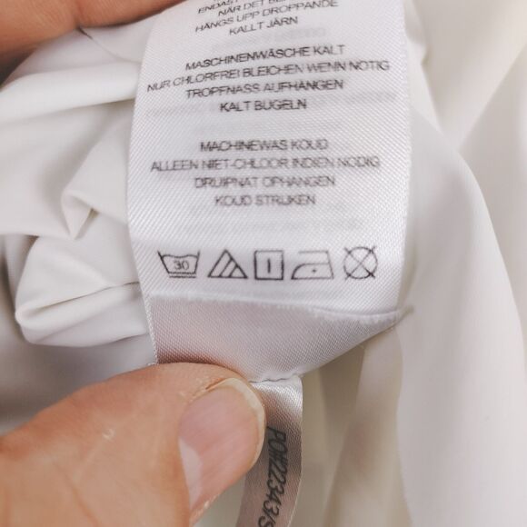 Lysse Shirt Women Medium White Schiffer Button Up Stretch Business Tunic Top EUC - Picture 10 of 15